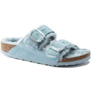 Birkenstock Arizona shearling suede leather sandals